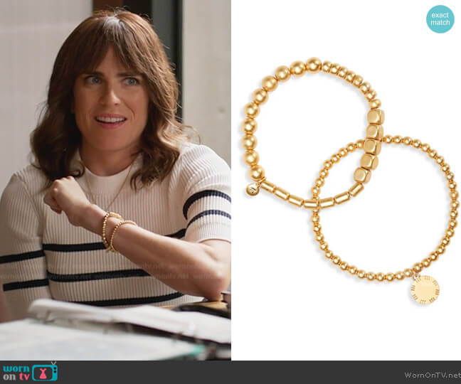 Madewell 2-Pack Beaded Bracelets worn by Marina (Karla Souza) on Home Economics