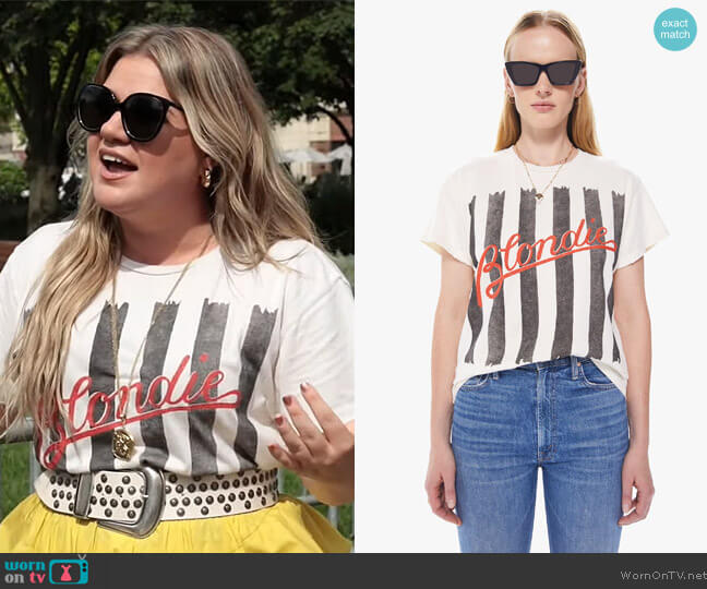 Madeworn Blondie Crew Tee worn by Kelly Clarkson on The Kelly Clarkson Show