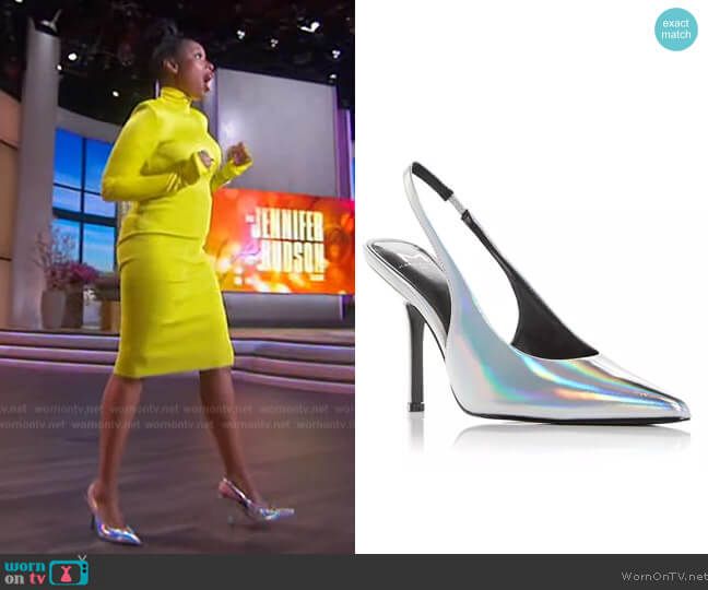 Marc Fisher Emalyn Slingback Pointed Toe Pumps worn by Jennifer Hudson on The Jennifer Hudson Show