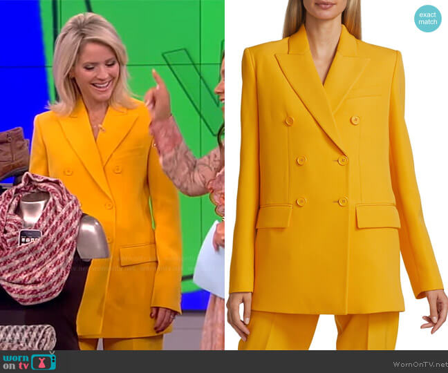 Michael Kors Boyfriend Wool Blazer and Pants worn by Sara Haines on The View