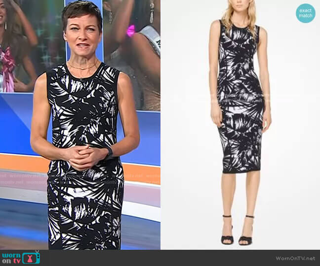 Michael Kors Leaf Print Dress worn by Stephanie Gosk on Today