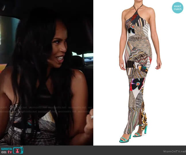 Missoni Sleeveless Knit Patchwork Maxi Dress worn by Sabrina Elba on The Drew Barrymore Show