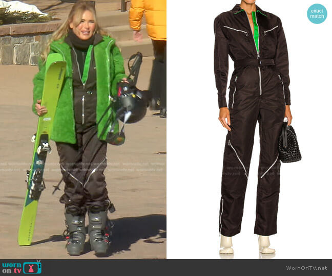 Bottega Veneta Zip-Detailed Shell Jumpsuit worn by Diana Jenkins on The Real Housewives of Beverly Hills