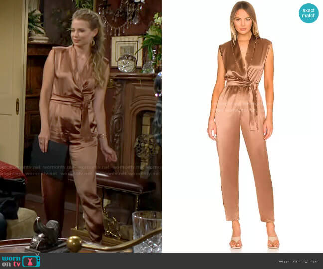 NONchalant Label Joey Jumpsuit worn by Summer Newman (Allison Lanier) on The Young and the Restless