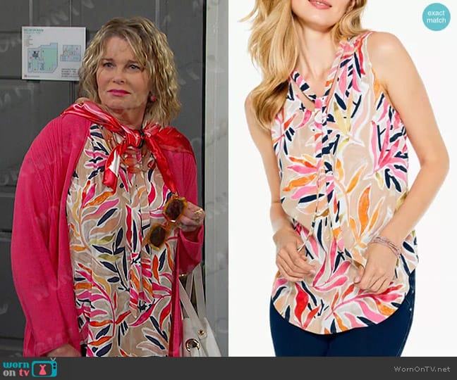 Nic + Zoe Sunrise Floral Live In Tank worn by Bonnie Lockhart (Judi Evans) on Days of our Lives