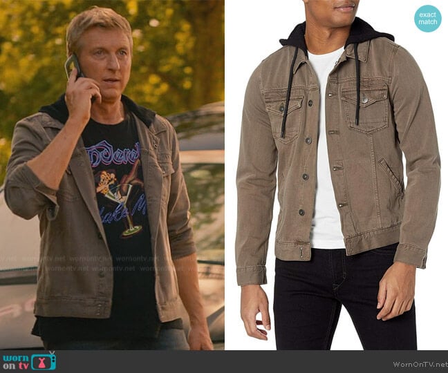 Paige Scout Jacket with Hood worn by Johnny Lawrence (William Zabka) on Cobra Kai