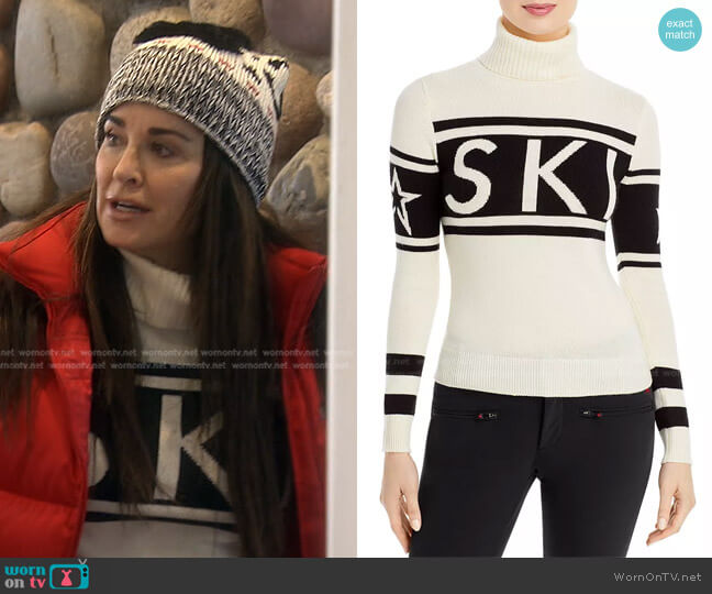 Perfect Moment Schild Ski Turtleneck Sweater worn by Kyle Richards on The Real Housewives of Beverly Hills