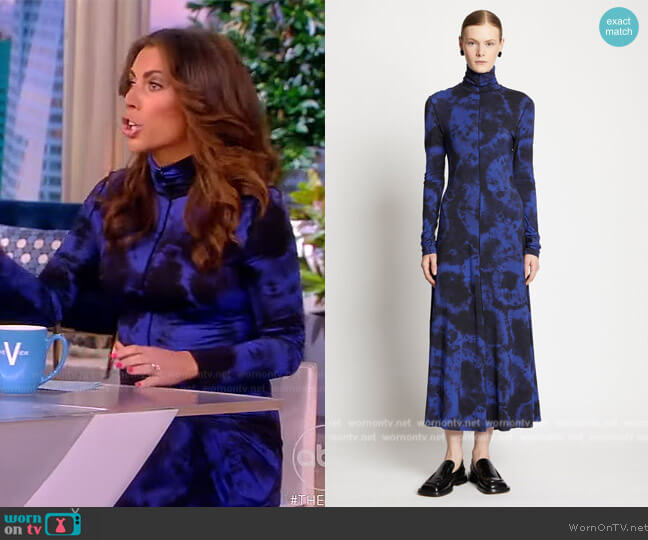Proenza Schouler Marbled Jersey Turtleneck Maxi Dress worn by Alyssa Farah Griffin on The View