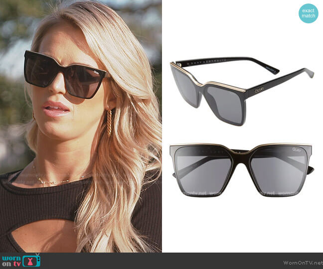 Quay Australia Level Up 55mm Square Sunglasses worn by Olivia Flowers on Southern Charm