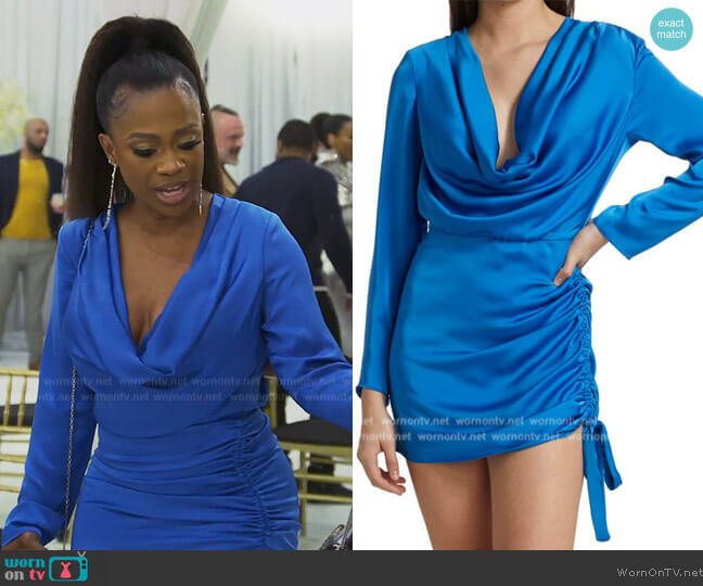 WornOnTV: Kandi’s blue cowl neck mini dress on The Real Housewives of ...