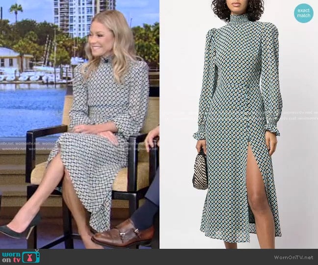 Reformation Stevi Dress worn by Kelly Ripa on Live with Kelly and Mark