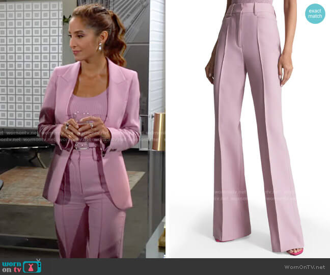 Reiss Aura High Waist Flare Trousers worn by Lily Winters (Christel Khalil) on The Young and the Restless