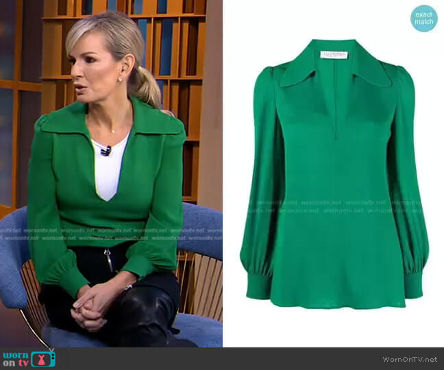 WornOnTV: Jennifer’s green blouse on Good Morning America | Dr ...