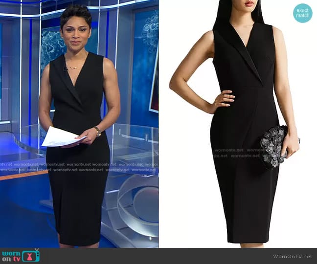 Ted Baker Tilolah Seamed Bodycon Dress worn by Jericka Duncan on CBS Evening News