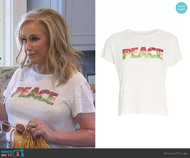 Mother The Sinful Cotton-Linen T-Shirt worn by Kathy Hilton on The Real Housewives of Beverly Hills