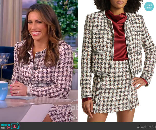 Veronica Beard Cirtane Tweed Single-Breasted Jacket and Skirt worn by Alyssa Farah Griffin on The View