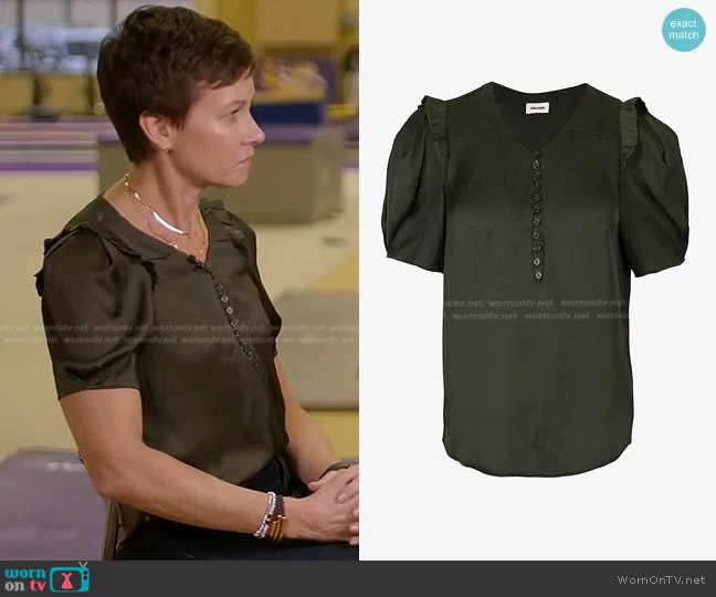 WornOnTV: Stephanie’s green puff sleeve top on Today | Stephanie Gosk ...