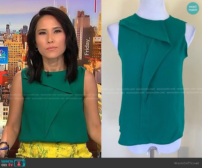 Zara Ruffle Sleeveless Top worn by Vicky Nguyen on NBC News Daily