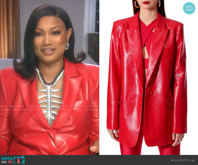 Aggi Lennox High Risk Red Blazer worn by Garcelle Beauvais on The Real Housewives of Beverly Hills