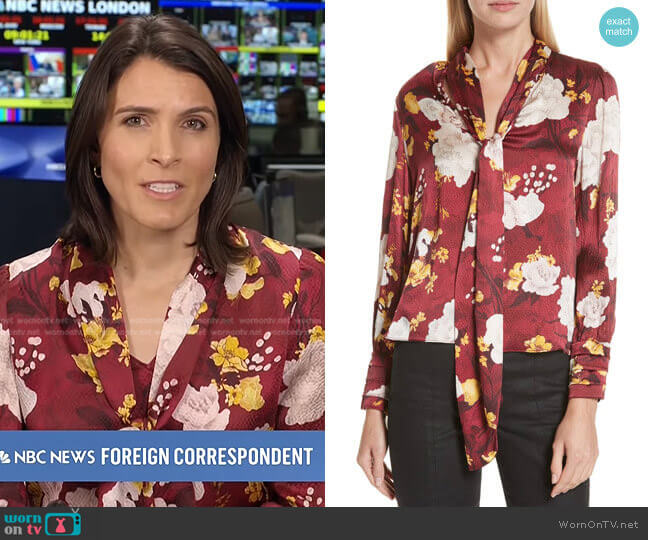Alice + Olivia Crogan Blouse worn by Molly Hunter on Today