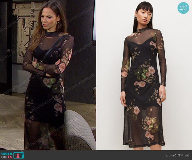 All Saints Hanna Asago Dress worn by Ava Vitali (Tamara Braun ) on Days of our Lives