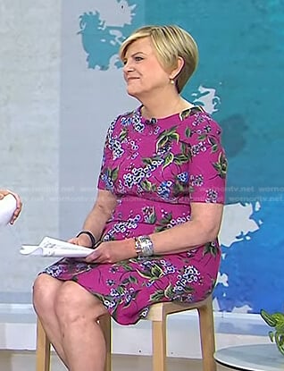 Anne Thompson’s pink floral dress on Today