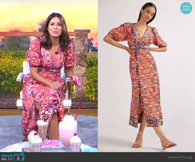 Anthropologie Floral Maxi Dress worn by Cecilia Vega on Good Morning America