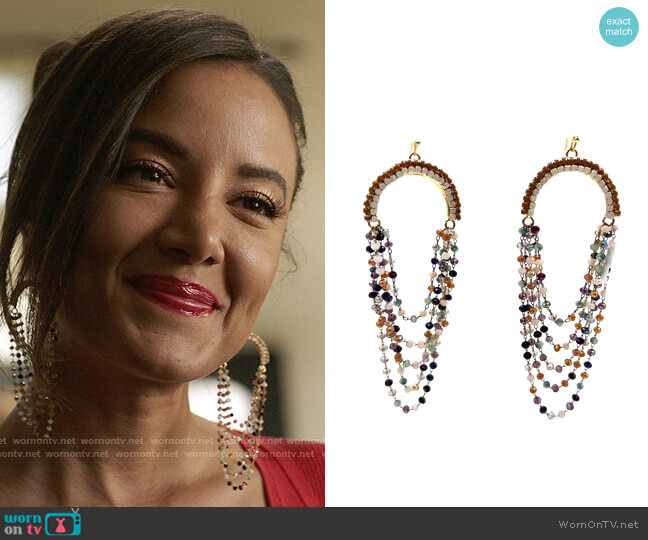 Anthropologie Beaded Drop Earrings worn by Maria DeLuca (Heather Hemmens) on Roswell New Mexico