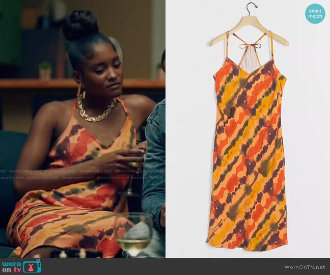 Anthropologie Marni Tie-Dye Slip Mini Dress worn by Keke (Tanyell Waivers) on Queen Sugar