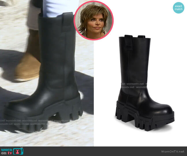 Balenciaga Bulldozer Boot worn by Lisa Rinna on The Real Housewives of Beverly Hills