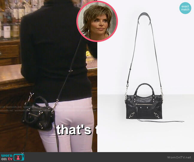 Balenciaga Classic City Mini Shoulder Bag worn by Lisa Rinna on The Real Housewives of Beverly Hills