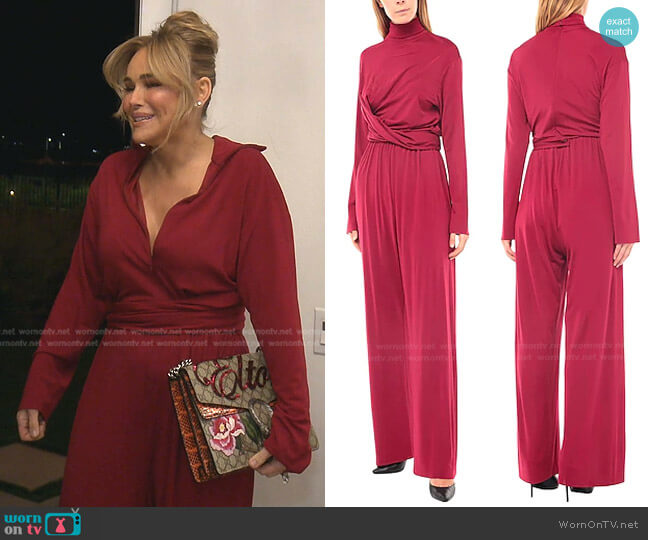 Balenciaga Turtleneck Jersey Jumpsuit worn by Diana Jenkins on The Real Housewives of Beverly Hills