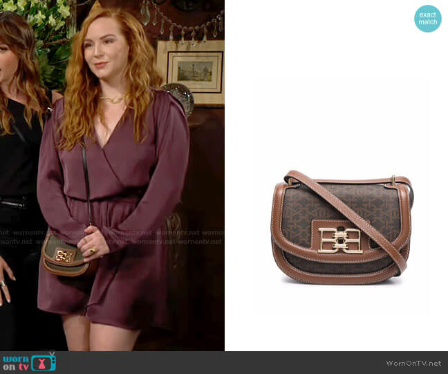 Bally Baily Monogram Crossbody worn by Mariah Copeland (Camryn Grimes) on The Young and the Restless
