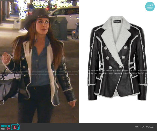 WornOnTV: Kyle Richards's black monogram bomber jacket on E! News