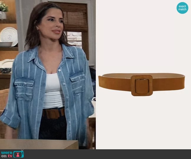 ba&sh Betty Belt worn by Sam McCall (Kelly Monaco) on General Hospital