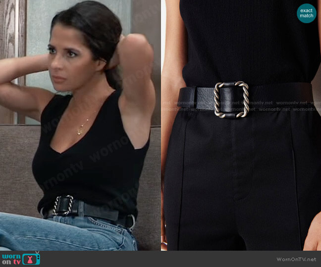 ba&sh Bimba Belt worn by Sam McCall (Kelly Monaco) on General Hospital