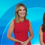 Savannah’s red bow inset dress on Today