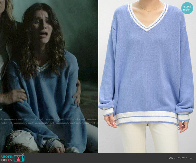 Brandy Melville Nikki Trimming Sweater worn by Finn (Olivia Rouyre) on American Horror Stories