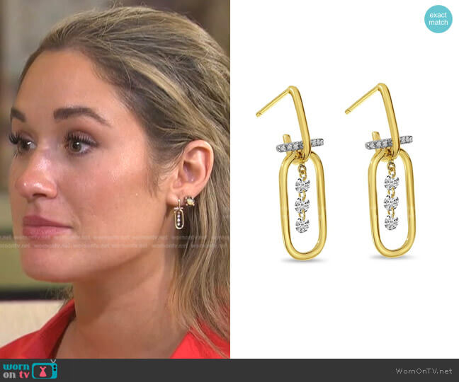 Brevani Paperclip Earrings worn by Rachel Recchia on The Bachelorette