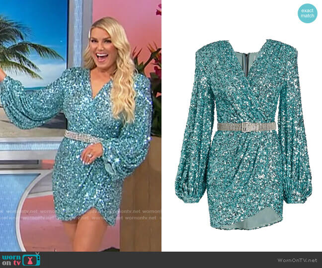 Bronx and Banco Elizabeth Sequin Dress worn by Rachel Reynolds on The Price is Right