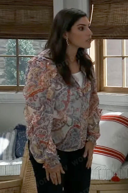 BrookLynn's paisley blouse on General Hospital