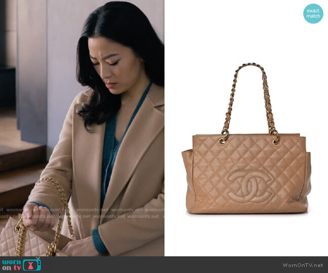 Chanel Caviar Quilted Petit Timeless Tote worn by Ingrid Yun (Arden Cho) on Partner Track