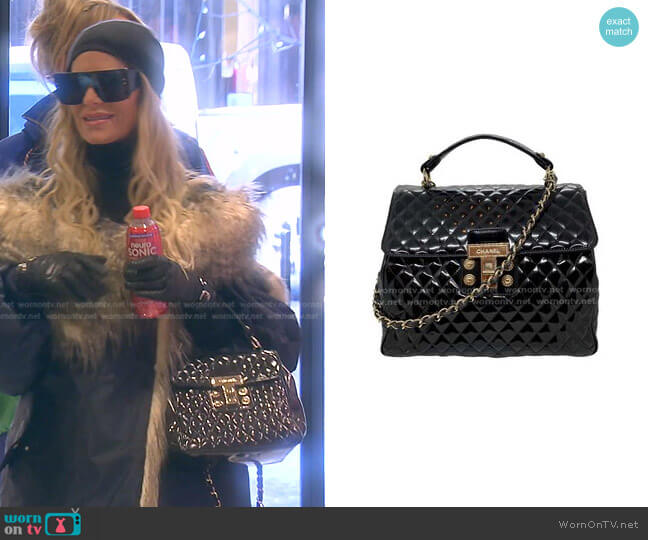 Chanel Kelly Mademoiselle Lock Top Handle Bag worn by Dorit Kemsley on The Real Housewives of Beverly Hills