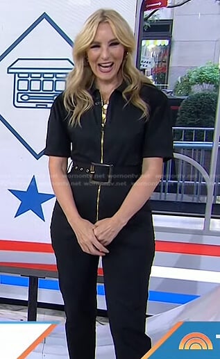 Chassie’s black belted jumpsuit on Today