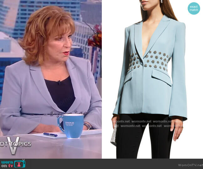 Cinq a Sept Loisa Embellished Blazer worn by Joy Behar on The View