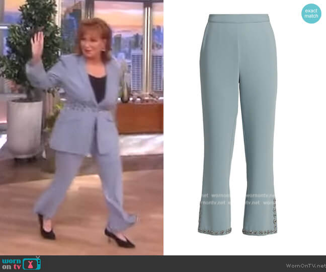 Cinq a Sept Loisa Embellished Slit-Cuff Pants worn by Joy Behar on The View