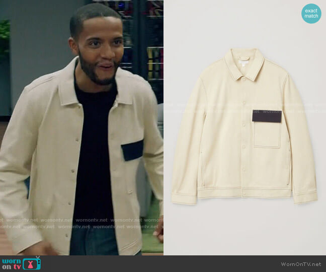 COS Jersey Twill Shirt Jacket worn by Micah West (Nicholas L. Ashe) on Queen Sugar