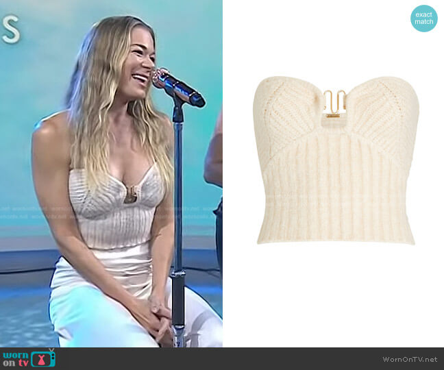 Cult Gaia Ellison Strapless Sweater Corset worn by LeAnn Rimes on Today