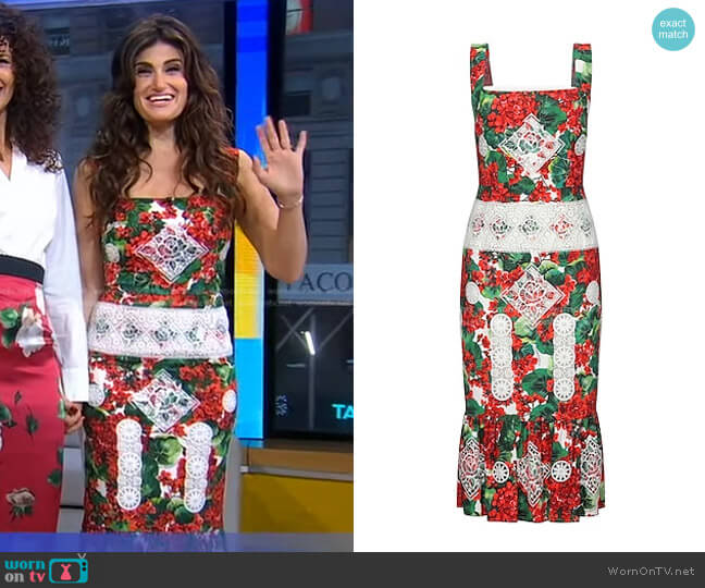 Dolce & Gabbana Flora Midi Dress worn by Idina Menzel on Good Morning America