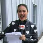 Donna’s black heart leather jacket on Today